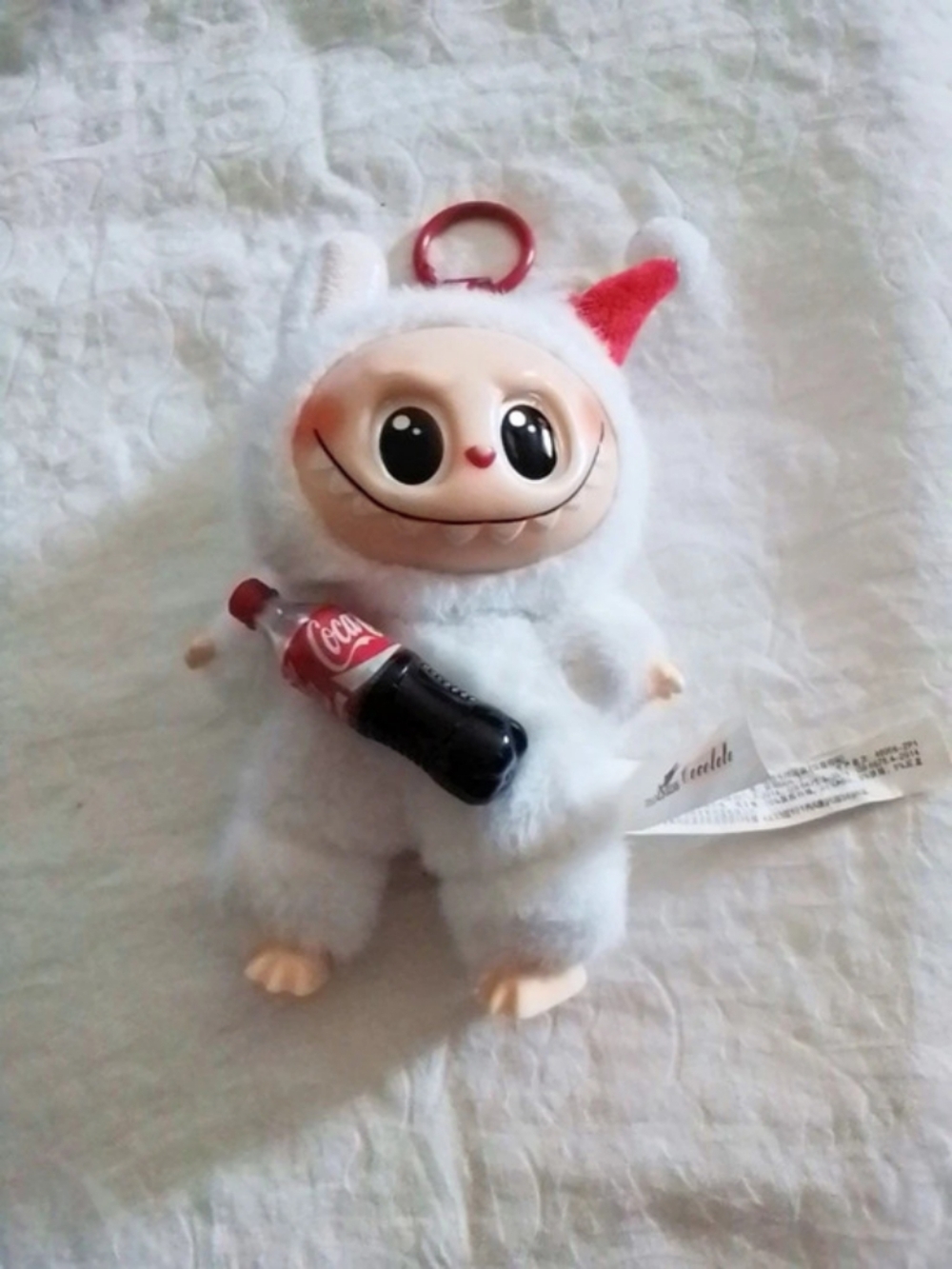 Pop Mart The Monsters x Coca-Cola Series White & Red Plush Keychain
